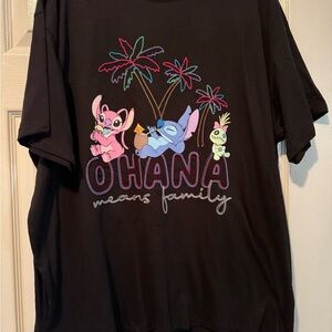 Disney Black Ohana Graphic Tee